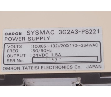 OMRON POWER SUPPLY  PS221 3G2A3-PS221 3G2A3PS221 