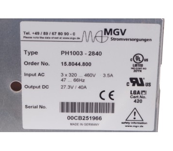 MGV PH1003-2840 PH10032840 15.8044.800 158044800 