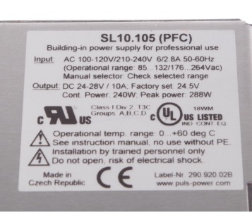 PULS POWER SUPPLY SL 10 SL10  SL10.105 (PFC) SL10105PFC 