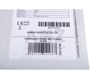 LASER FUCHS LFD650-1(12X45)-NT  LFD650112X45NT 650NM 1MW 70106954 801751 ! NEW !