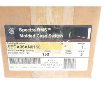 GE GENERAL ELECTRIC SEDA36AN0150 150A 3 POLE