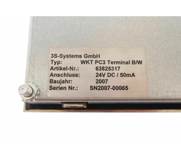 WEISS PC3 WKTPC3 TERMINAL B/W 63825317