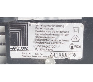 RITTAL SK 3116 SK3116 231000 PANEL HEATER