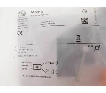 IFM IA001A IAE2010-FBOA/3D IAE2010FBOA3D ! NEW !