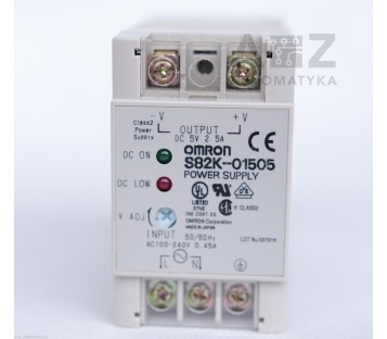 OMRON S82K-01505 S82K01505 POWER SUPPLY 5VDC 2,5A 