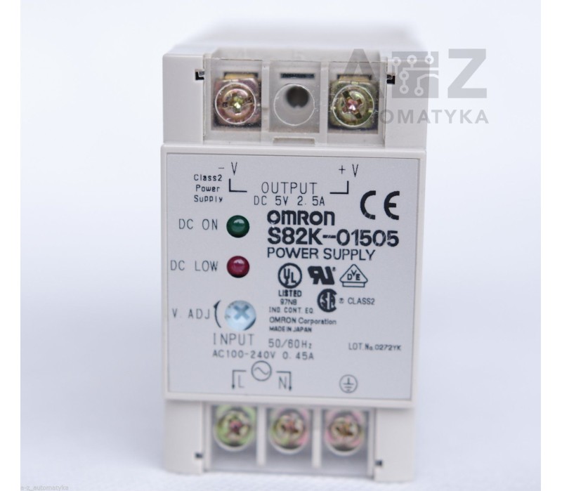 OMRON S82K-01505 S82K01505 POWER SUPPLY 5VDC 2,5A 