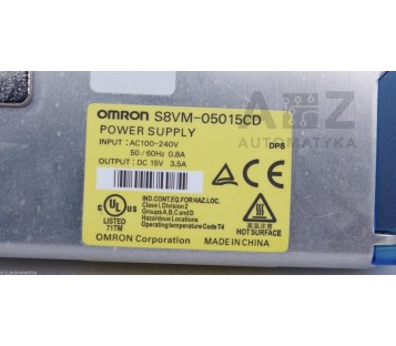 OMRON S8VM S8VM-05015 CD 15VDC 3,5A POWER SUPPLY 