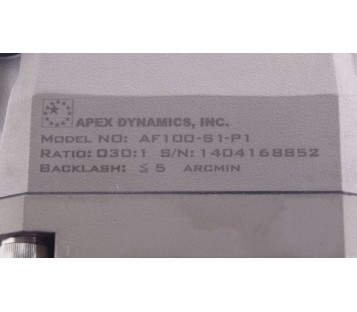 APEX DYNAMICS AF100-S1-P1 AF100S1P1 030:1 LOW BACKLASH GEARBOX ! new !