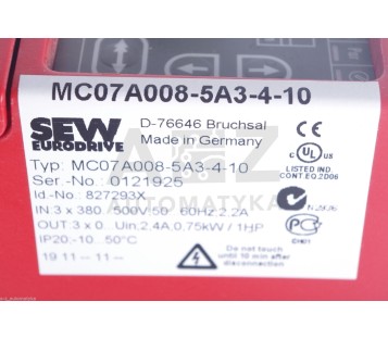SEW MC07A008-5A3-4-10  MC07A0085A3410  827293X 