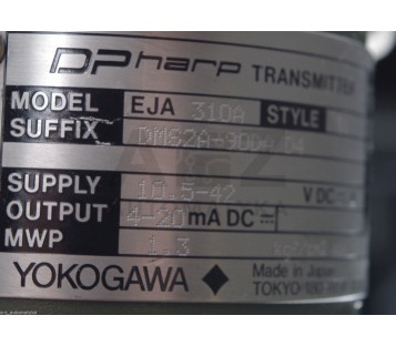 YOKOGAWA DPHARP DP HARP TRANSMITER EJA 310A EJA310A DMS2A-90DA/D4