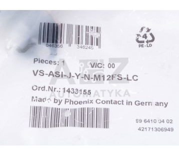 PHOENIX CONTACT VS-ASI-J-Y-N-M12FS-LC VSASIJYNM12FSLC 1433155 ! 2PCS ! NEW !