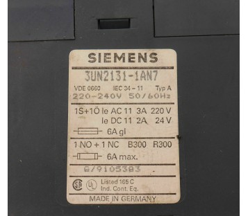 SIEMENS 3UN21 3UN2131-1AN7 3UN21311AN7 BROKEN CASING