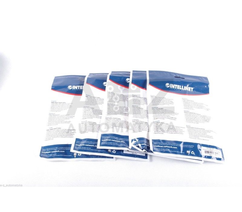 INTELLINET FIBER OPTIC PATCH CABLE SM ST/LC 9/125UM OS2 1M LSZH  ! 5PCS ! NEW !