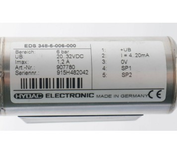 HYDAC EDS 348-5-006-000 EDS3485006000 907780 
