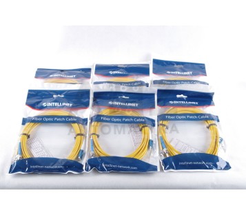 INTELLINET FIBER OPTIC PATCH CABLE SM ST/LC 9/125UM OS2 5M LSZH   ! 6PCS ! NEW !