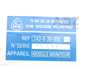 ECA MODULE MONITEUR 743-0-39-000 05