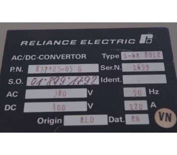 RELIANCE ELCTRONIC S-6R 8012 S6R8012 83723-05G (without controll board, broken c