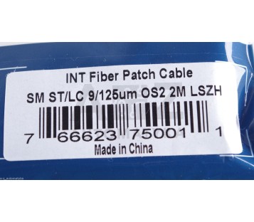 INTELLINET FIBER OPTIC PATCH CABLE SM ST/LC 9/125UM OS2 5M LSZH   ! 5PCS ! NEW !