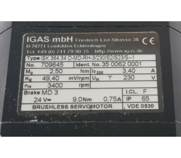 IGAS SK 364.34 D-MD-RH-3/230/S2/S23/S--1   SK36434 DMDRH3230S2S23S-1 