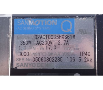SANMOTION AC SERVO SYSTEMS Q2AC10035HXS61M