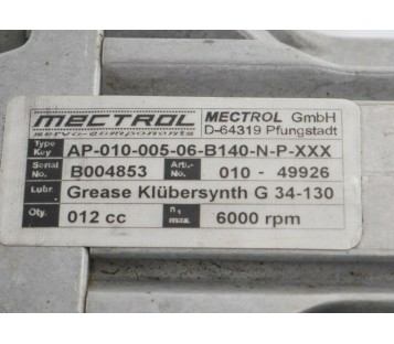 MECTROL AP-010-005-06-B140-N-P-XXX GEARHEAD AP01000506B140NPXXX