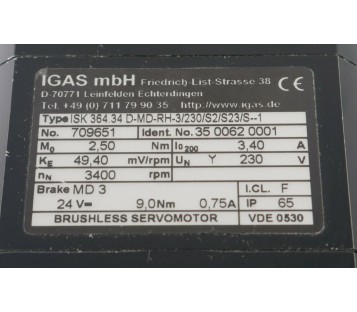 IGAS ISK 364.34 D-MD-RH-3/230/S2/S23/S--1 3500620001 