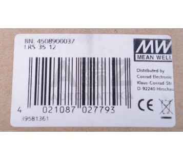 MW MEAN WELL LRS-35-12 LRS3512  ! NEW !