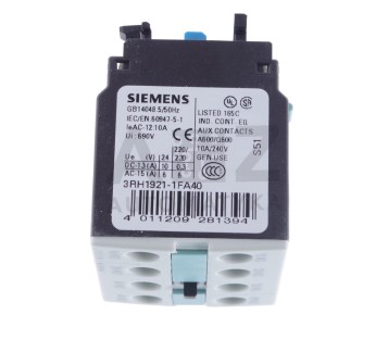 SIEMENS 3RH1921-1FA40 3RH19211FA40  ! NEW !