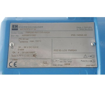 ENDRESS + HAUSER FMR240-A4V1GGJAA2A FMR240A4V1GGJAA2A 