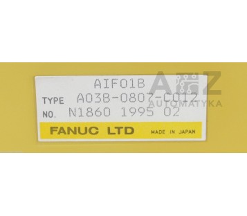 GE FANUC AIF01B A03B-0807-C012 A03B0807C012