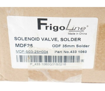 FRIGO LINE MDF25 MDF-B03-25H004 4331060 1-3/8" 35mm 10m3/h ! NEW !