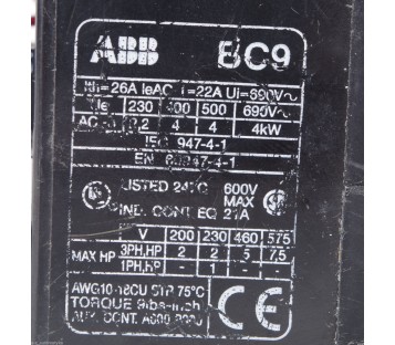ABB BC9 BC9-30-1 BC9301 + RD7/250 