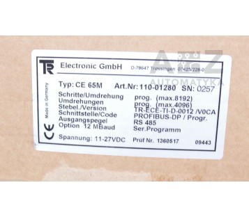 TR ELECTRONIC CE 65M ( CE65M ) 110-01280 TR-ECE-TI-D-0012 / V0CA  ! NEW !