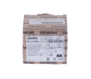 SIEMENS 5SV3746-6  5SV37466  RCCB 63A 500mA   ! NEW !